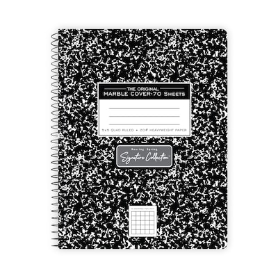 Roaring Spring Signature Collection 1-Subject Composition Notebook, 7.5 x 9.75, Graph Ruled, 70 Sheets, Black (10113)
