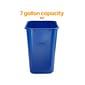 Coastwide Professional™ Plastic Indoor Recycling Container Without Lid, Blue Soft Molded Plastic, 7 Gallon (CW56432)