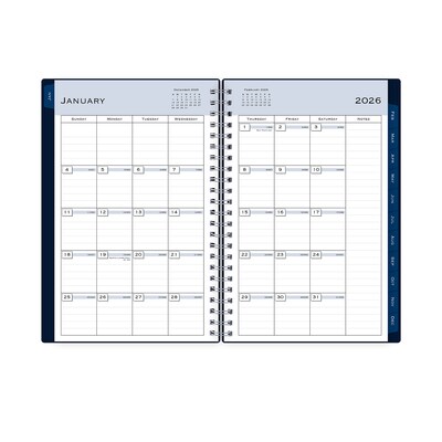 2026 Blue Sky Passages/Solid Navy 5" x 8" Weekly & Monthly Personal Planner (148657-26)