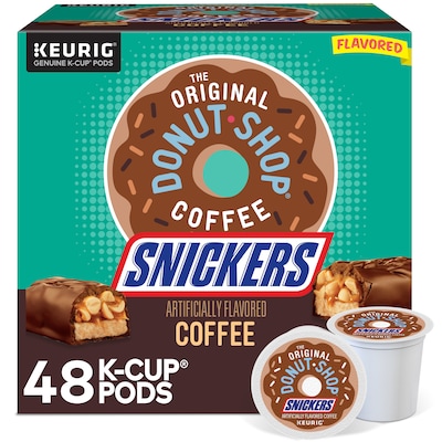 The Original Donut Shop Snickers Coffee Keurig® K-Cup® Pods, Light Roast, 48/Box (5000373541)