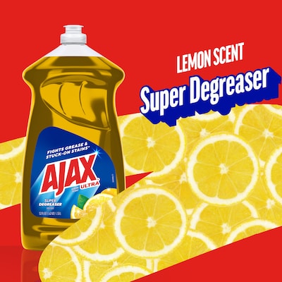 Ajax Ultra Super Degreaser Liquid Dish Soap, Lemon Scent, 52 oz. (149861)