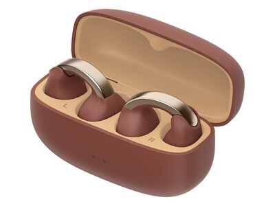 JVC Nearphones Wireless Open-Ear Earbuds, Bluetooth, Maroon (HANP1TT)