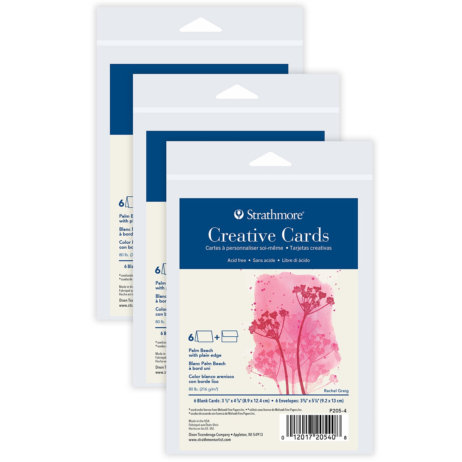 Strathmore Creative Cards & Envelopes, 4.875 x 3.5, Sand, 6/Sheets, 3/Bundle (STTP2054-3)