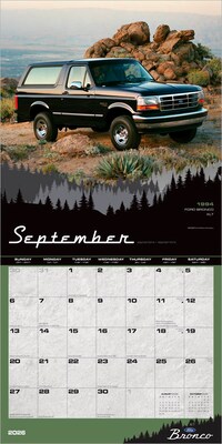 2026 BrownTrout Ford Bronco 12" x 12" Monthly Wall Calendar (9798330701629)