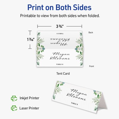 Avery Integrated Cards, 1-7/16" x 3.75", Matte White, 300/Box (95289)