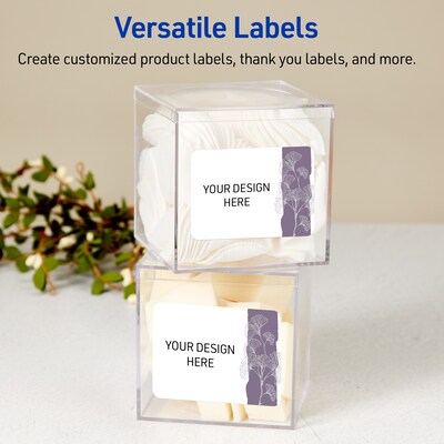 Avery Laser/Inkjet Rectangle Multipurpose Labels, 2" x 3", White, 80/Pack (S00F4Q)