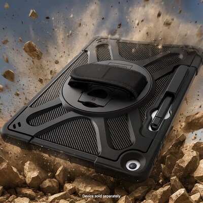 SaharaCase Raider Series Heavy Duty Hand Strap Case for Microsoft Surface Pro 12", Shoulder Strap, Scorpion Black (TB00481)