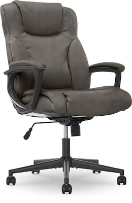 Serta Hannah II Bonded Leather Executive Chair, Gray (43672A)