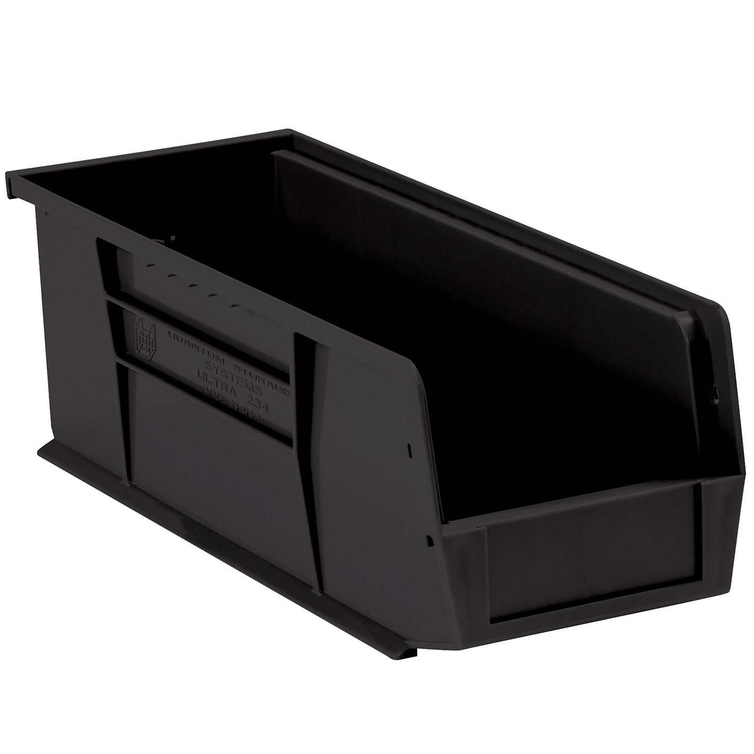 Quill Brand® 10-7/8 x 4-1/8 x 4 Plastic Stack and Hang Bins, Black, 12/Ct (BINP1144K)