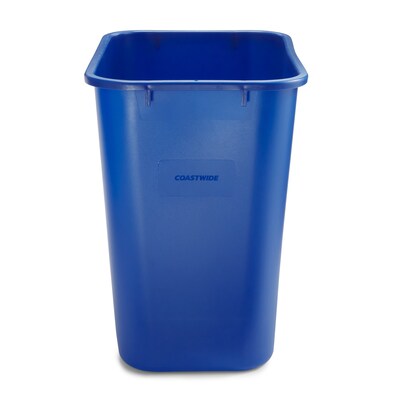 Coastwide Professional™ Plastic Indoor Recycling Container Without Lid, Blue Soft Molded Plastic, 7 Gallon (CW56432)
