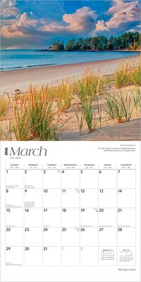 2026 BrownTrout Michigan Coast 12" x 12" Monthly Wall Calendar (9798330704576)