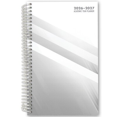 2026-2027 ELAN 5" x 8" Academic Weekly & Monthly Student Planner, Paperboard Cover, White (HS-03-AY26-C2)