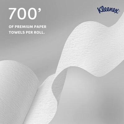 Kleenex Professional Recycled Hardwound Paper Towels, 1-ply, 700 ft./Roll, 6 Rolls/Carton (25637)