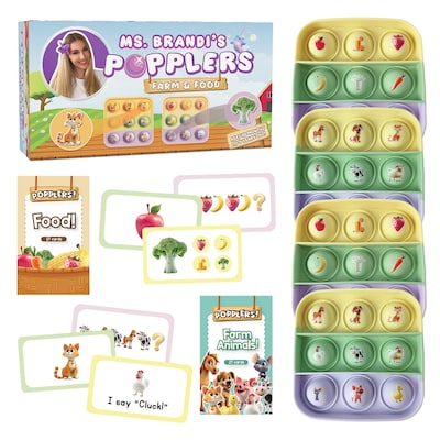The Fidget Game Ms Brandi Popplers Farm & Food Educational Game (FDGPOPPLERS)