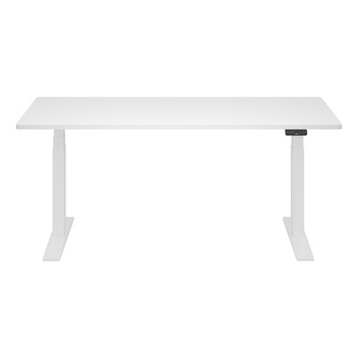 FlexiSpot E7 Commercial 72W Electric Rectangular Adjustable Standing Desk, White (E7WCOM7230-W)