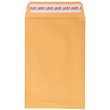 JAM Paper Self Seal Catalog Envelope, 6 x 9, Brown Kraft Manila, 100/Pack (13034199D)