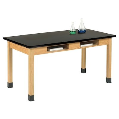 Diversified Woodcrafts School Classroom Rectangular Science Lab Table, 60 x 30, Oak (C714LBBK30N)