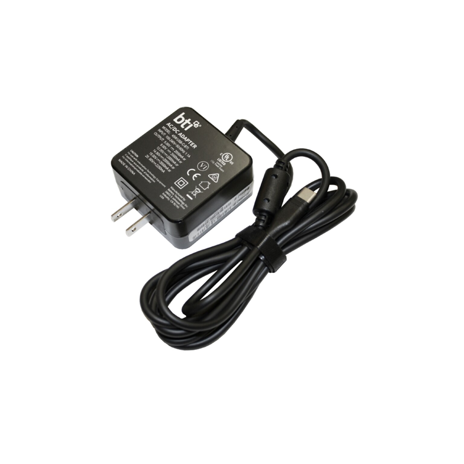 Battery Technology 45W USB-C AC Adapter for ASUS Chromebook Laptop, Black (90XB06XN-MPW040-BTI)