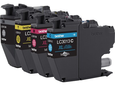 Brother LC30134PKS XL Black/Cyan/Magenta/Yellow High Yield Ink Cartridges, 4/Pack