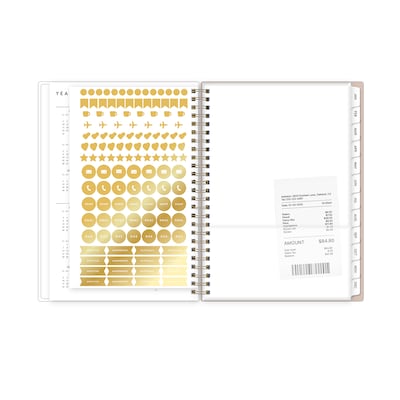2027 Blue Sky Bespoke Letterpress Pears & Bluebirds 5.875" x 8.625" Calendar Year Weekly & Monthly Standard Planner