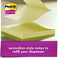 Post-it Pop-up Super Sticky Notes, Canary Yellow, Lined, 4 in x 4 in,  90 Sheets/Pad, 5 Pads/Pack (R