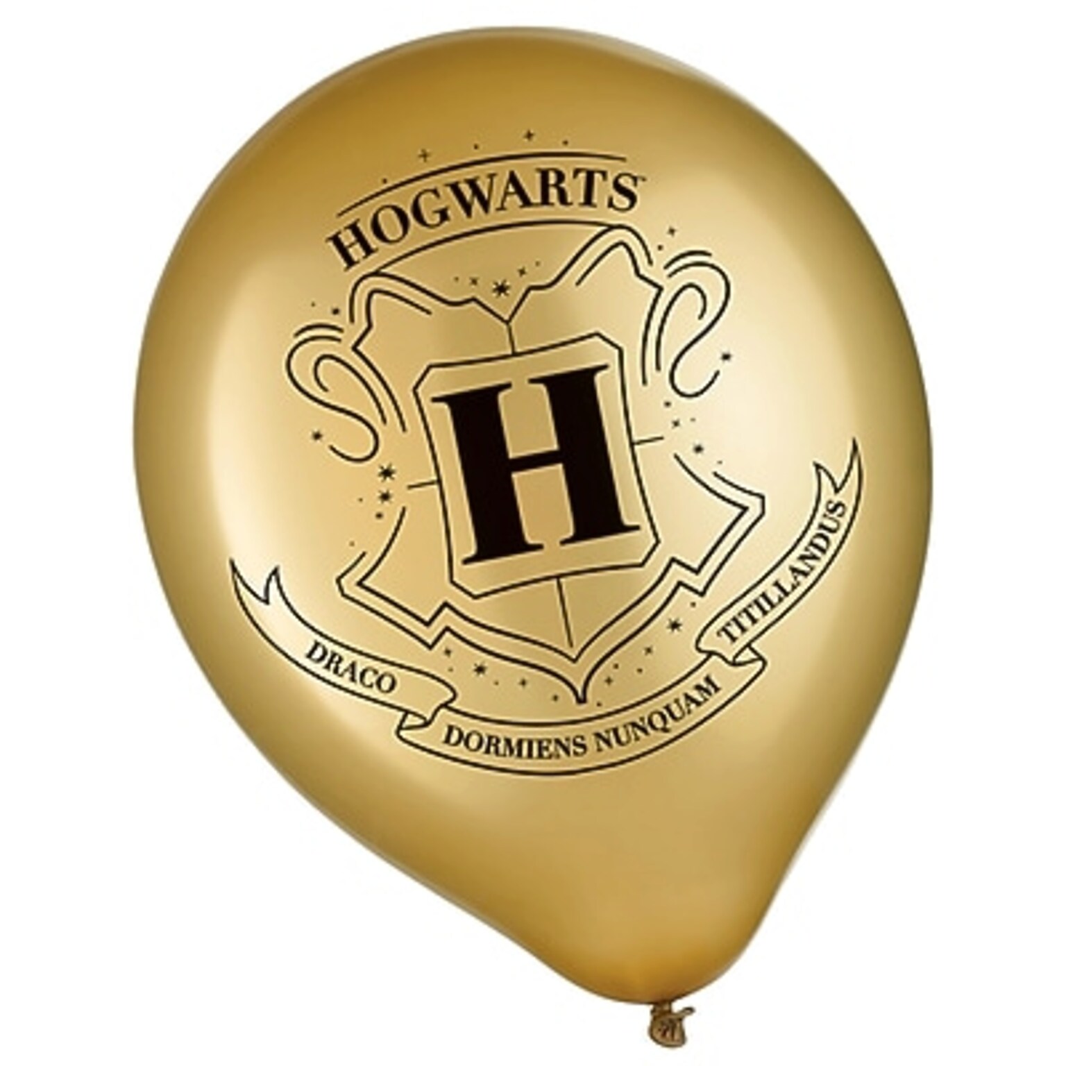 Party City 12 Harry Potter Latex Balloons, Gold, 6/Pack (AM112858)