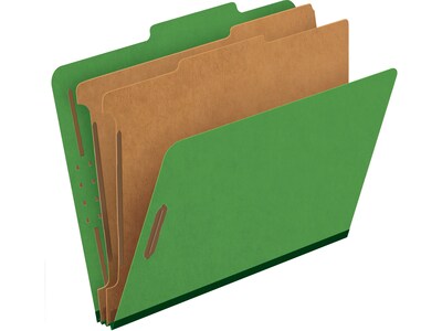 Pendaflex Pressboard Classification Folder, 2-Dividers, 2 1/2 Expansion, Letter Size, Dark Green, 10/Box (24133P)