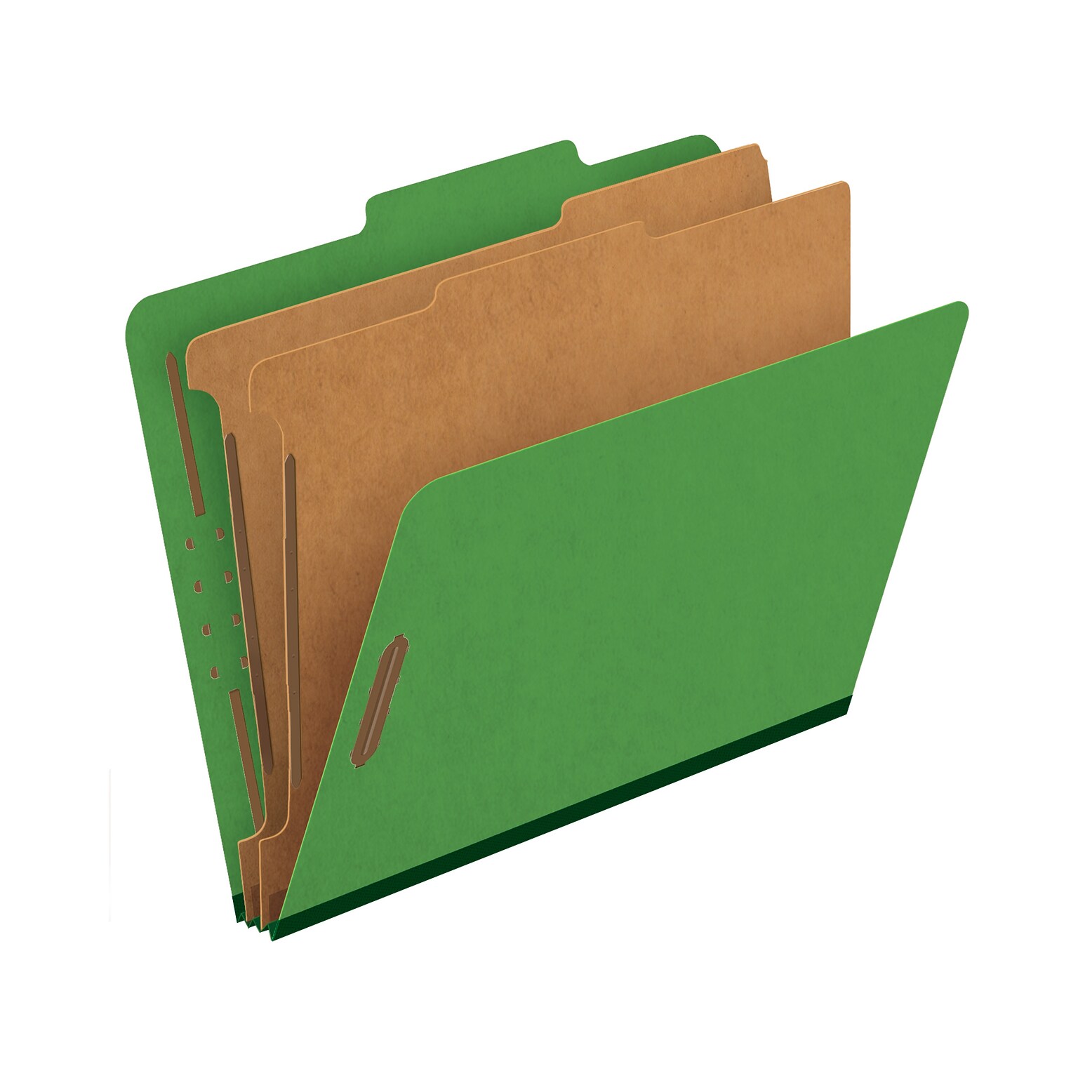 Pendaflex Pressboard Classification Folder, 2-Dividers, 2 1/2 Expansion, Letter Size, Dark Green, 10/Box (24133P)