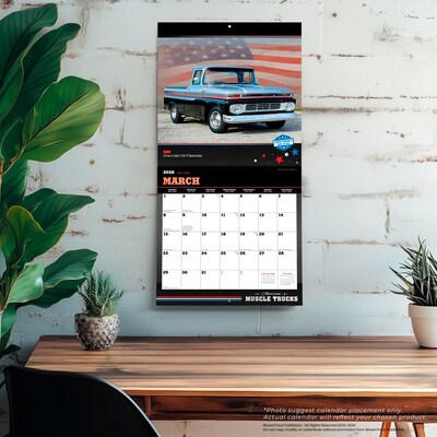 2026 BrownTrout American Muscle Trucks 12" x 12" Monthly Wall Calendar (9798330701346)