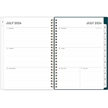 2024-2025 Blue Sky Greta 5.88 x 8.63 Academic Weekly & Monthly Planner, Plastic Cover, Multicolor
