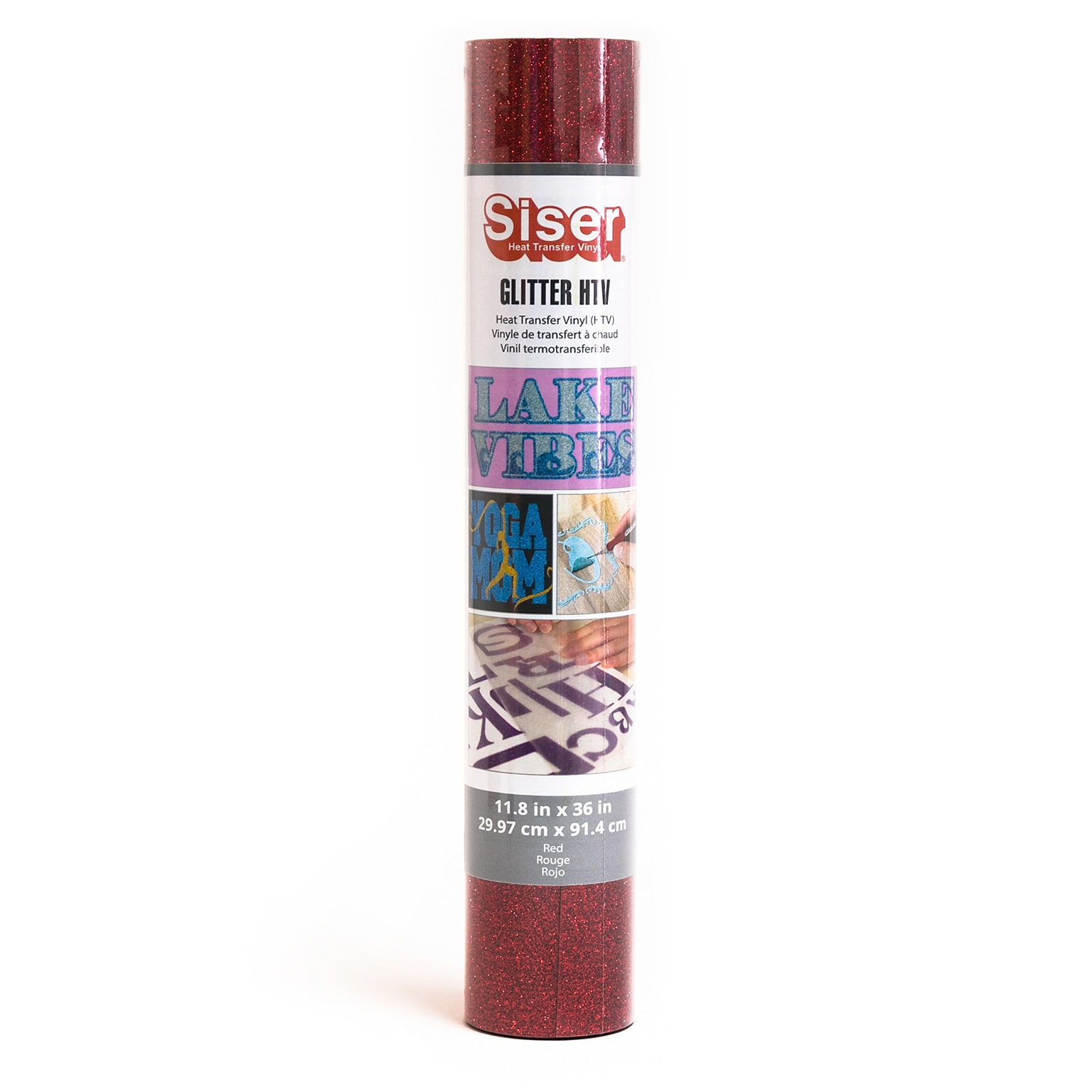 Siser Glitter Die Cutting HTV Heat Transfer Vinyl, 36, Red (SIRMIGL1183605)