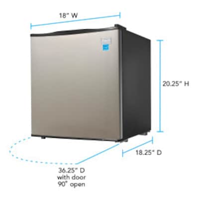 Avanti 1.7 Cu. Ft. Compact Refrigerator, Stainless Steel W/ Black, (AR17T3S)