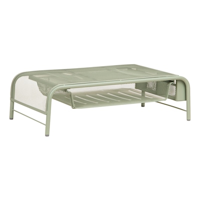 Staples Metal Mesh Monitor Stand, Up to 32 Monitor, Sage Green (ST63852)