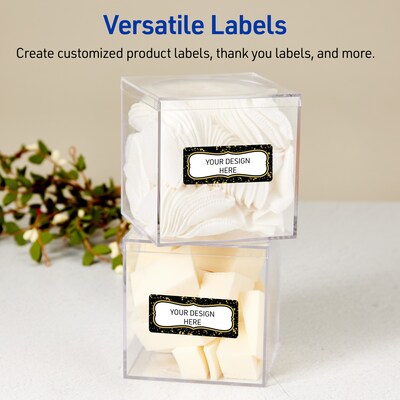 Avery Rectangle Laser/Inkjet Multipurpose Labels, 1" x 2-5/8", White, 160/Pack (19479370901)