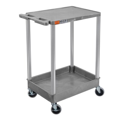 Luxor ENDURA 2-Shelf Utility Cart, Gray (STC21-G)