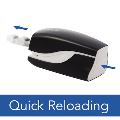 Swingline Breeze Electric Desktop Stapler, 20-Sheet Capacity, Staples Included, Black/White (42131/43132)