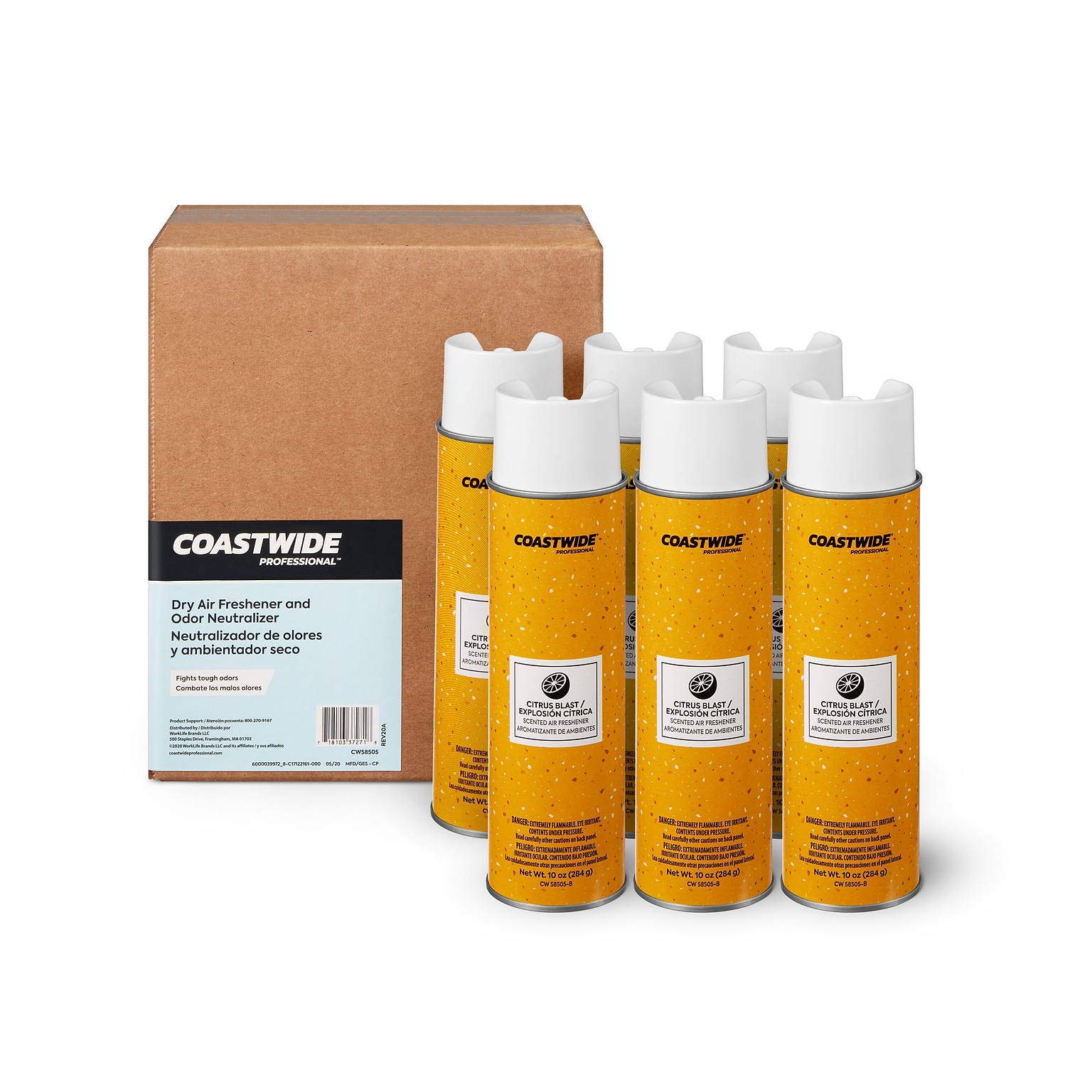 Coastwide Professional™ Air Freshener Aerosol, Citrus Blast, 10 Oz., 6/Carton (CW58505-A)