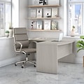 Bush Business Furniture Echo L Shaped Bow Front Desk, Gray Sand (ECH025GS)