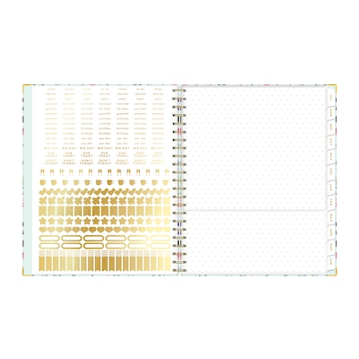 2026-2027 Blue Sky Flower Clip 8" x 11" Academic Year Weekly & Monthly Planner, Plastic Cover (157627)