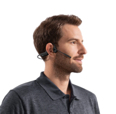 Shokz OpenComm2 Bone Conduction Wireless USB-C Bluetooth Stereo Computer, UC Certified (C120-AC-BK-US)