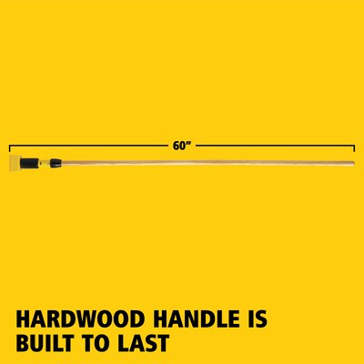 Rubbermaid Gripper 60 Wood Wet Mop Handle, Yellow/Natural (FGH216000000)