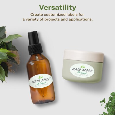 Avery EcoFriendly Laser/Inkjet Oval Multipurpose Labels, 1-1/8" x 2-1/4", White, 2100/Box (94054)