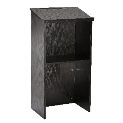 AdirOffice 45.8" Podium Lectern with Cover, Black (661-01-BLK)