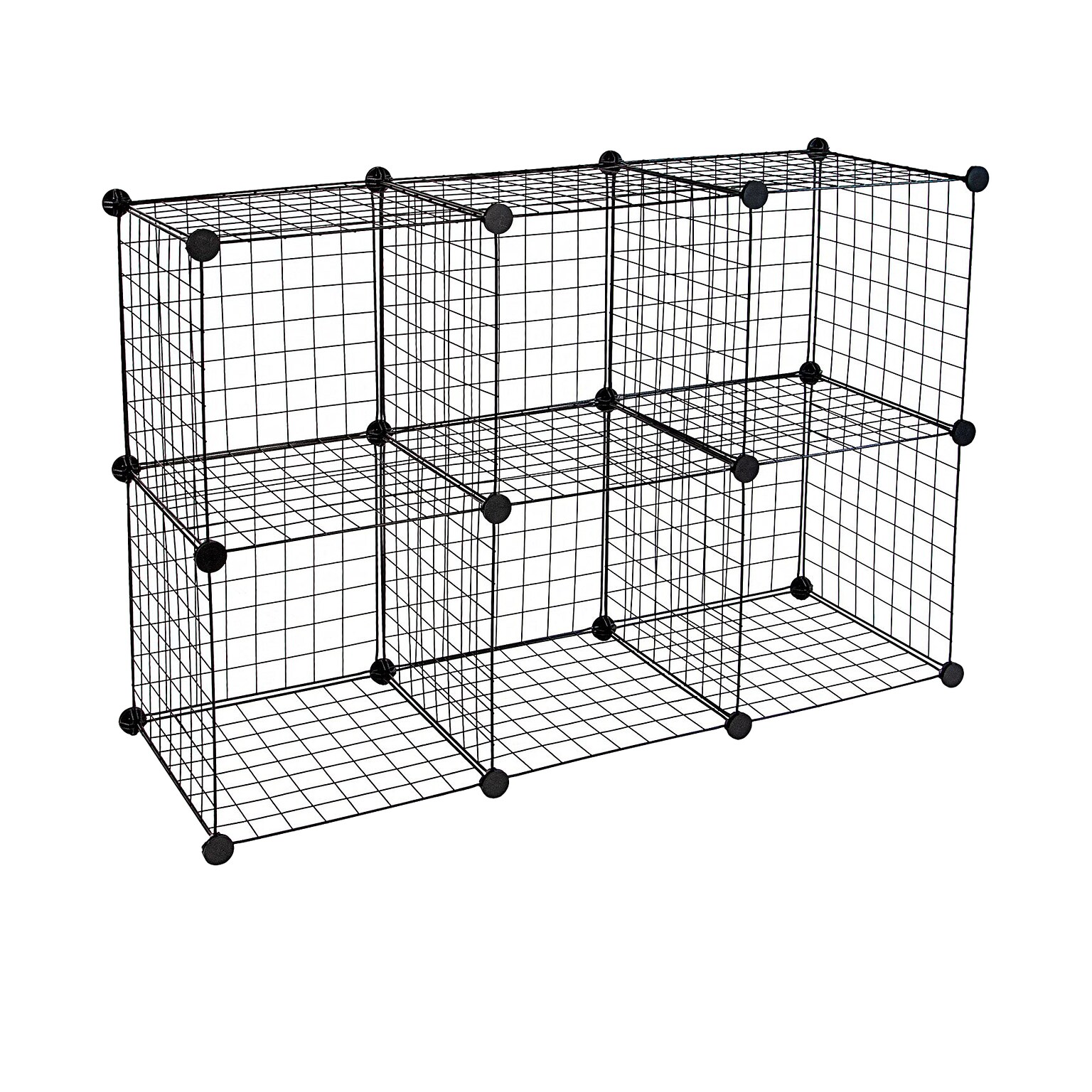 Mount-It! 28 x 42 6-Cube Storage Organizer, Black (WI-4012)