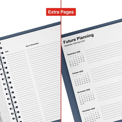 2025-2026 Staples 7" x 9" Academic Weekly & Monthly Planner, Blue (ST60360-25)