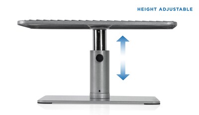 Mount-It! Height Adjustable Steel Laptop and Monitor Stand, Holds up to 30 lbs., Gray (MI-7272)