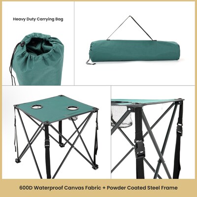 Arrowhead Outdoor Folding Camping Table with Carry Bag, Green (KKS0228U)