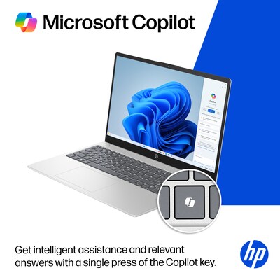HP 15.6" FHD AI Laptop, Intel Core Ultra  5 225U, 8GB RAM, 512GB SSD, +9 Hours Battery, Windows 11 Home