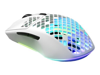 SteelSeries AEROX 3 Optical Gaming Mouse, Snow (62608)