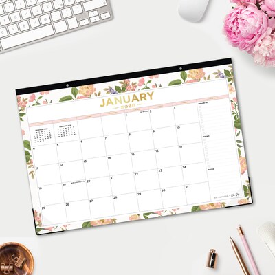 2026 Blue Sky Heirloom Cream 17 x 11 Monthly Desk Pad Calendar, Multicolored (158039)